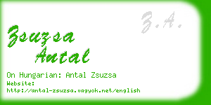 zsuzsa antal business card